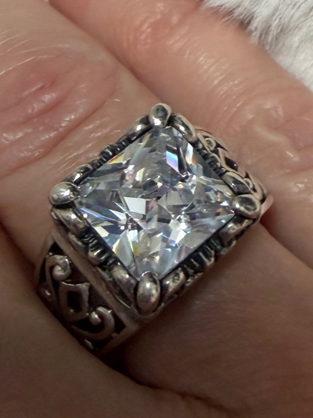 Silpada Sterling Silver and CZ ring—Size 6